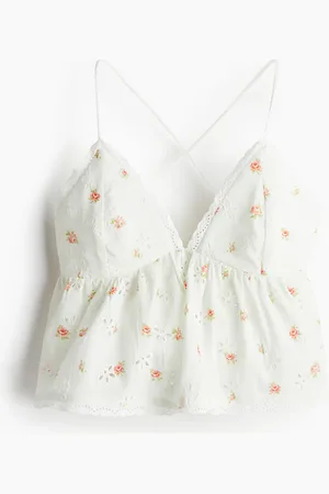 H&M Top en bordado inglés