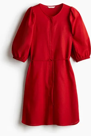 H&M Vestido en mezcla de lino