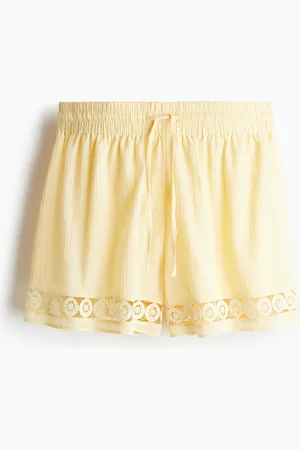 H&M Shorts de talle alto con cordón de ajuste