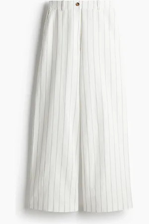 H&M Pantalón ancho en mezcla de lino