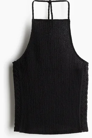 H&M Top halter texturizado