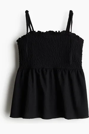 H&M Top de tirantes con punto smock