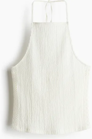 H&M Top halter texturizado
