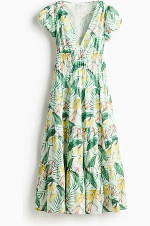 H&M Vestido con capas en popelina