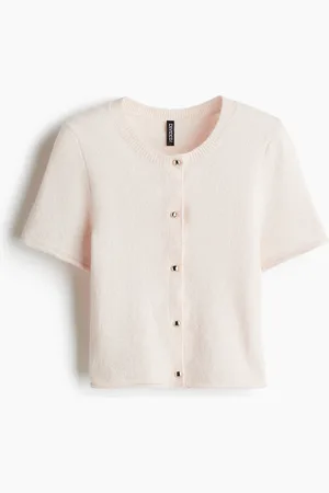 H&M Cárdigan de manga corta en tejido fino