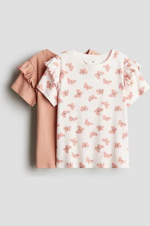 H&M 2-pack Tops de algodón con olanes