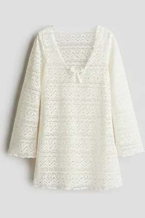 H&M Vestido playero con apariencia de crochet