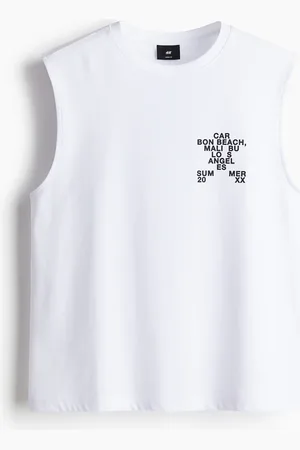 H&M Playera sin mangas Loose Fit con diseño