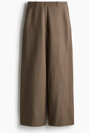 H&M Pantalón ancho en mezcla de lino