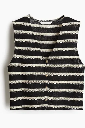 H&M Chaleco en punto texturizado