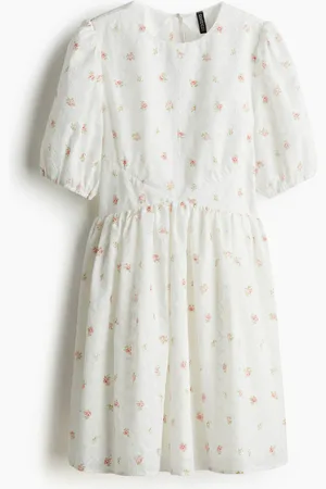 H&M Vestido bordado con espalda descubierta