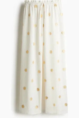 H&M Pantalón corrugado con cordón de ajuste