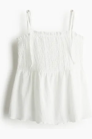 H&M Top de tirantes con punto smock