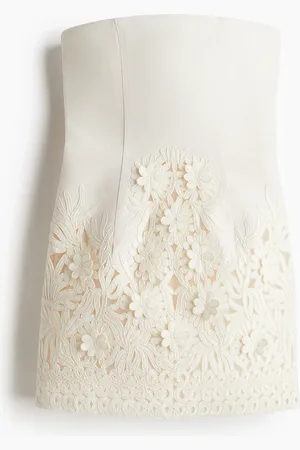 H&M Vestido bandeau con aplicaciones