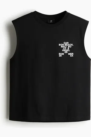 H&M Playera sin mangas Loose Fit con diseño