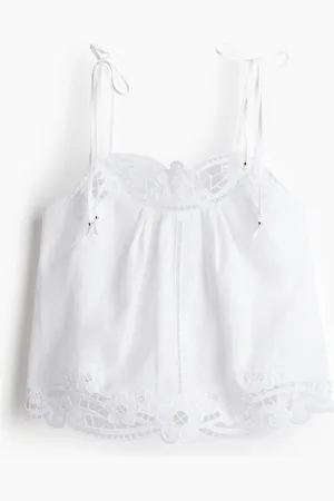 H&M Top con tirantes de lazo en lino