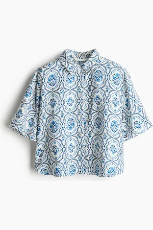 H&M Camisa de manga corta en sarga