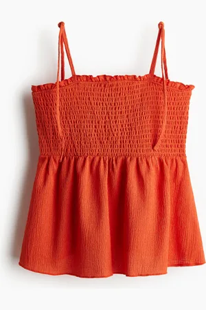 H&M Top de tirantes con punto smock