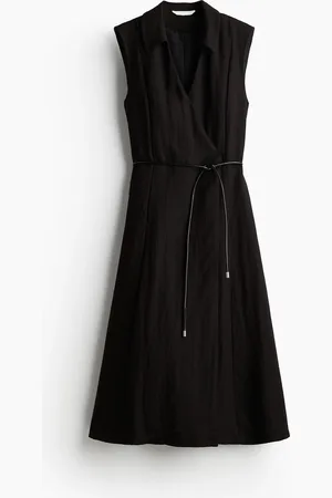 H&M Vestido cruzado con cinturón