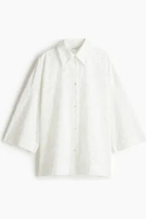 H&M Camisa oversized con flecos