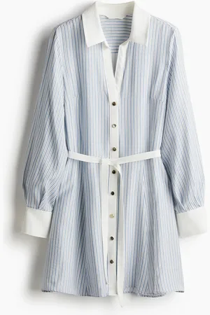 H&M Vestido camisa con cinturón de lazo