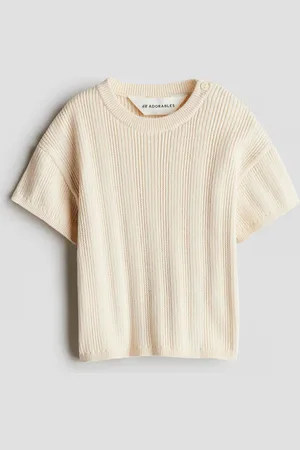H&M Playera en tejido acanalado