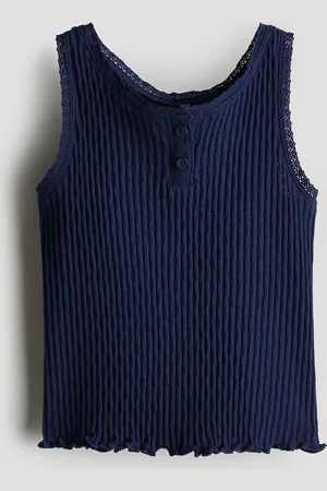 H&M Top sin mangas en punto pointelle