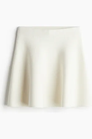 H&M Falda tejida con vuelo