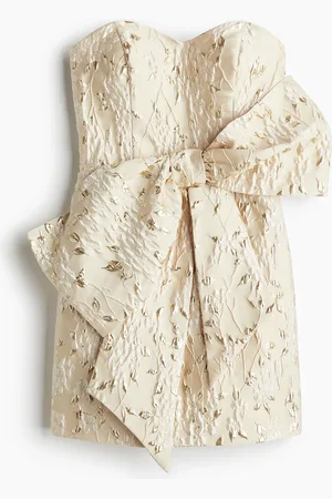 H&M Jacquard-weave bow-front dress