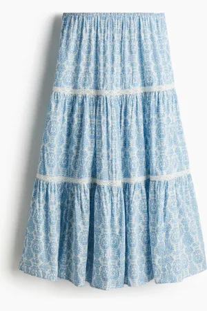 H&M Falda maxi con aplicaciones de encaje