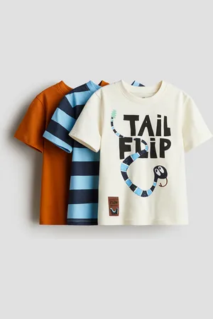 H&M 3-pack de playeras con diseño