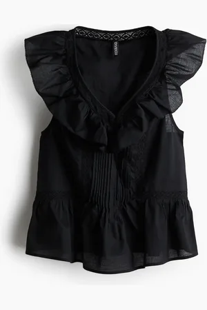H&M Top sin mangas con borde de olán