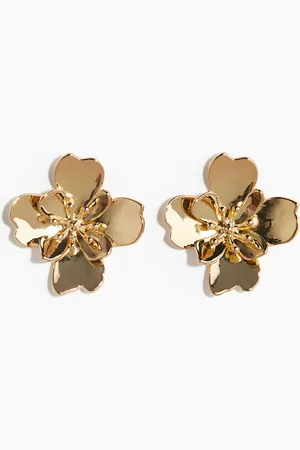 H&M Aretes de botón con diseño de flor