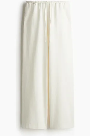 H&M Pantalón recto en mezcla de lino