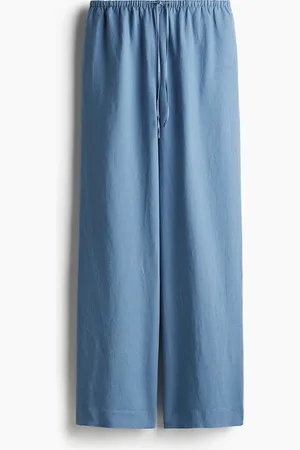 H&M Pantalón recto en mezcla de lino
