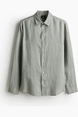 H&M Camisa de lino Regular Fit