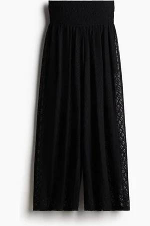 H&M Pantalón ancho con apariencia de encaje