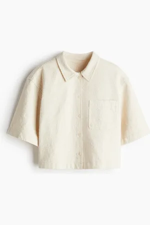 H&M Camisa oversized en denim jacquard