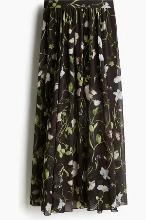H&M Falda maxi de chifón