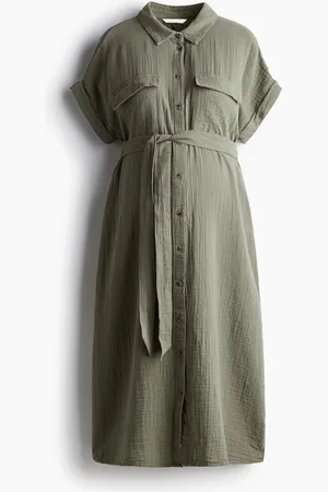 H&M MAMA Muslin shirt dress