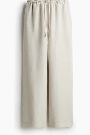 H&M Pantalón recto en mezcla de lino