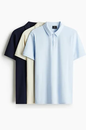 H&M 3-pack de Playeras Polo Slim Fit
