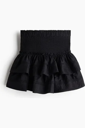 H&M Falda con capas y aplicaciones de encaje