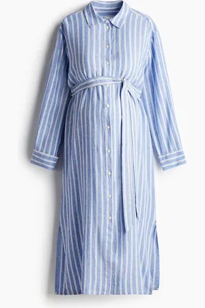 H&M MAMA Vestido camisa con lino