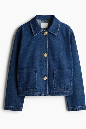 H&M Chamarra con cuello en sarga
