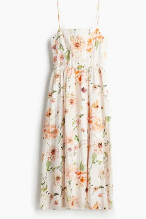 H&M Vestido midi de tirantes
