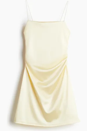 H&M Vestido slip drapeado