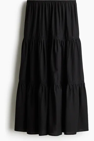 H&M Falda maxi con aplicaciones de encaje