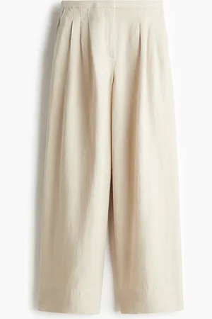 H&M Pantalón ancho en mezcla de lino