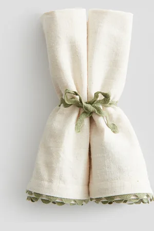 H&M 2-pack Servilletas con bordes ondulados